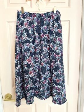 Blue Vintage floral apostrophe skirt
